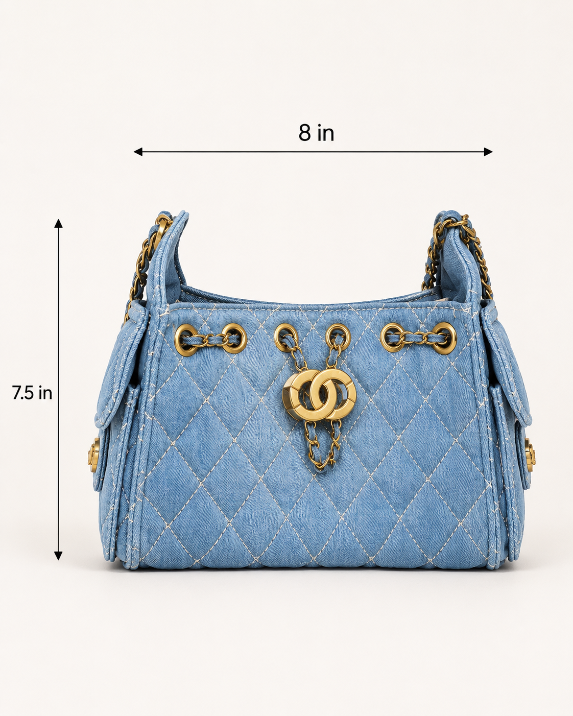 The Sky Denim Luxe Bag