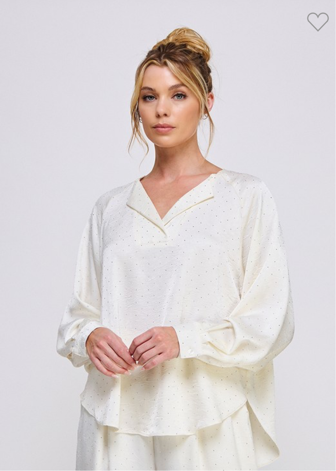 Embellished Satin blouse