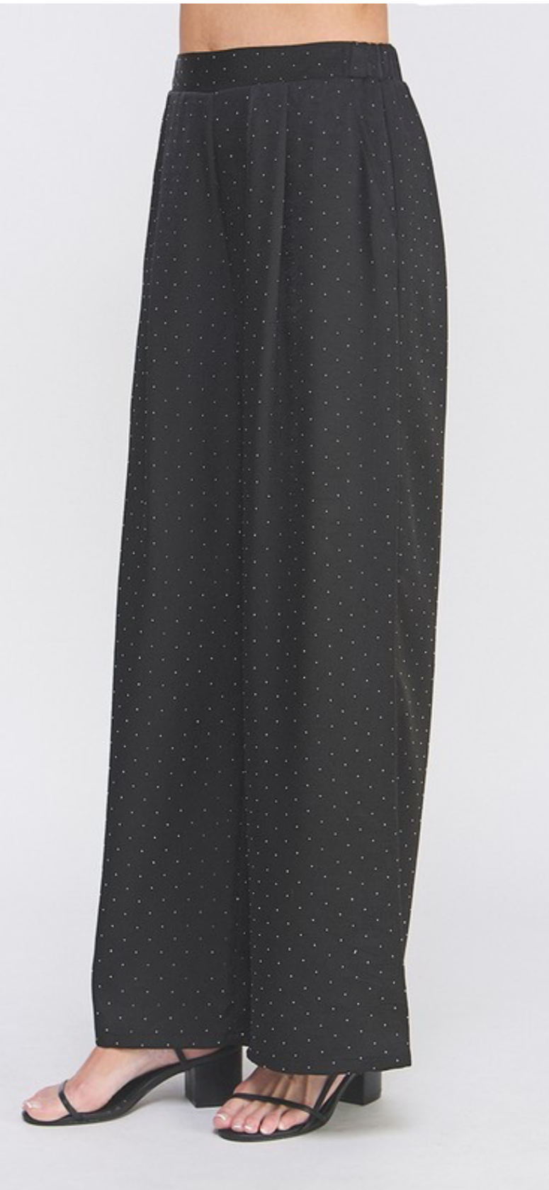 Embellished Satin Pants