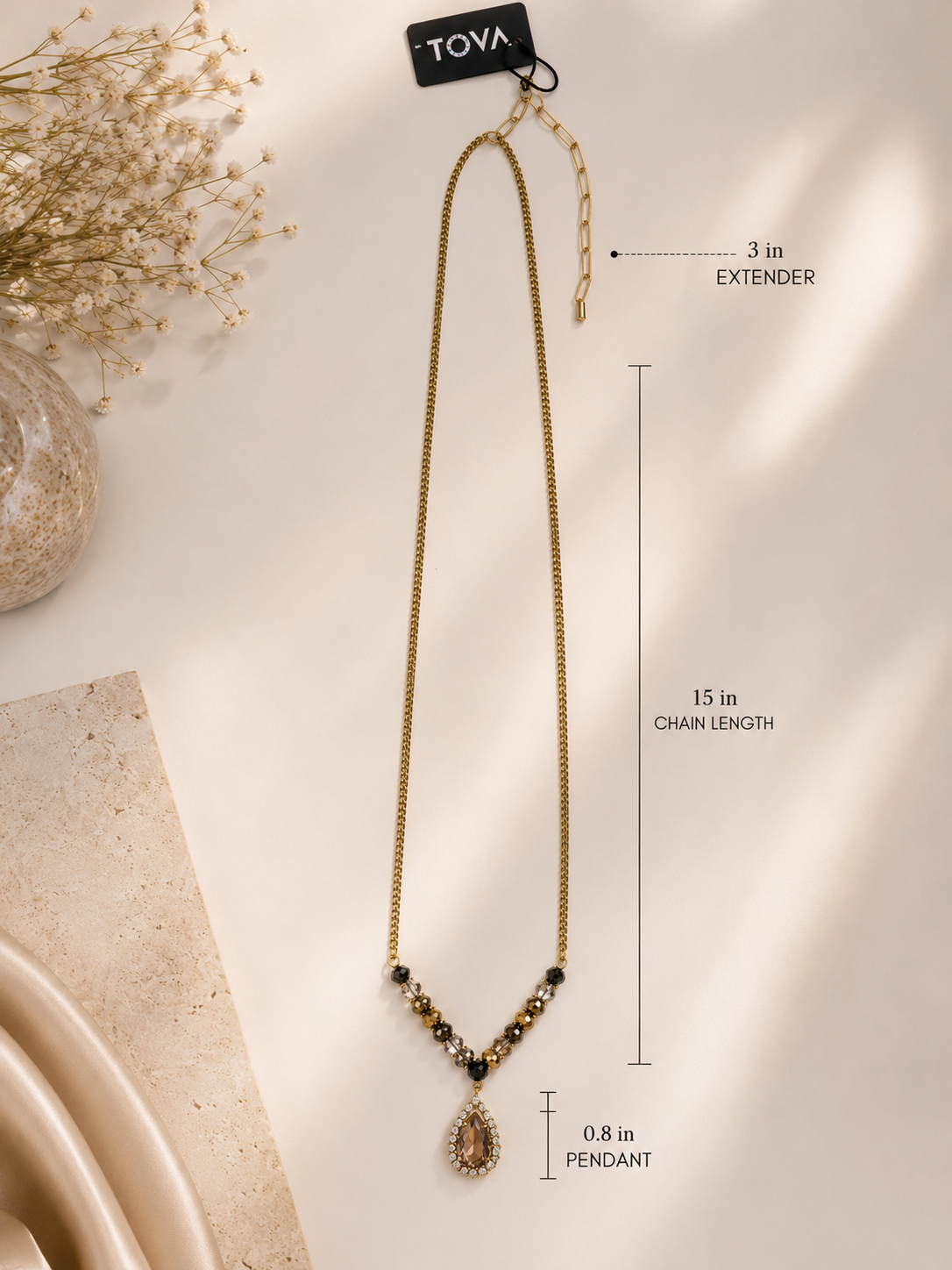 TOVA Ivo Necklace in Metalics