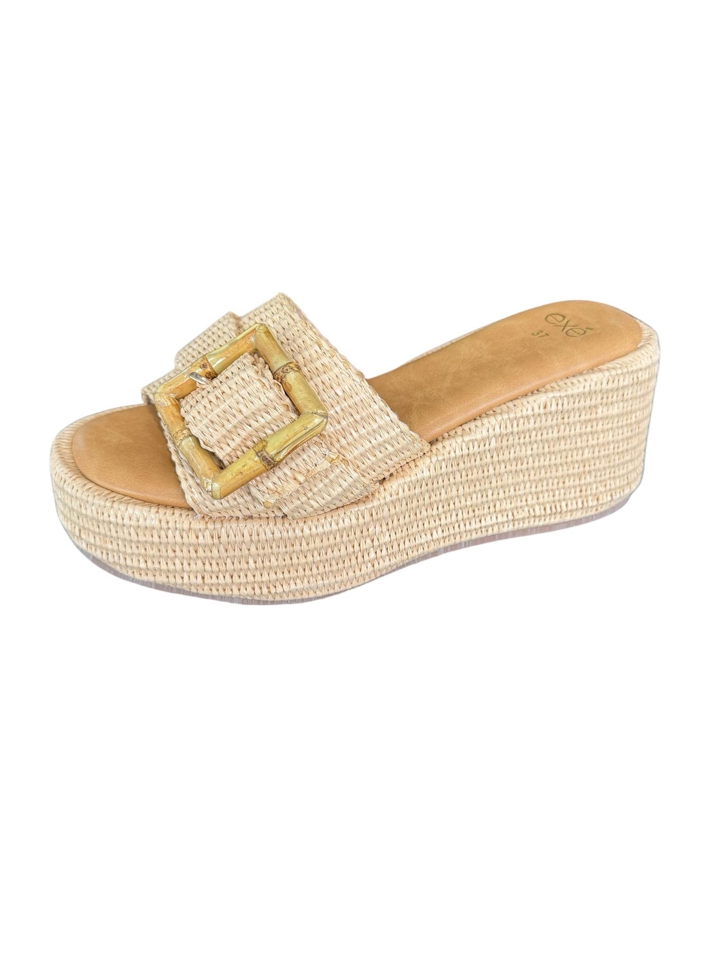 Raffia Platform Sandals