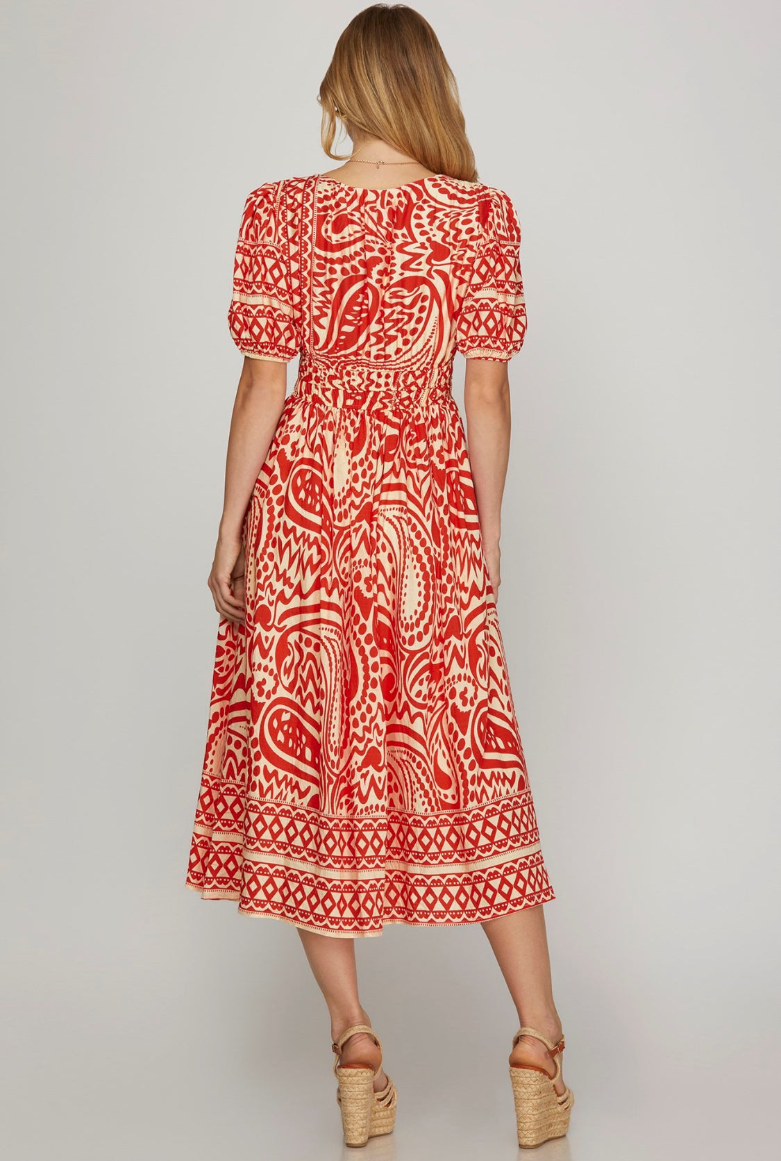 Short sleeve Midi Dress with Pockets