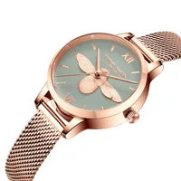 Fashion Round Jewelry Buckle Quartz Women's Watches In Green