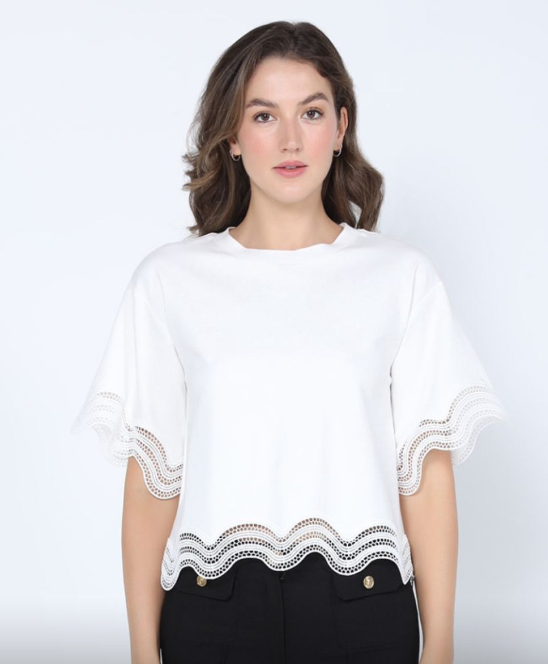 Gracia Knit Top with Lace