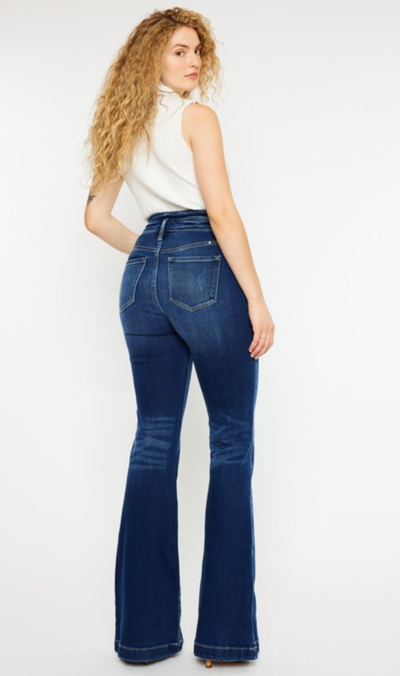 High rise curvy flare jeans