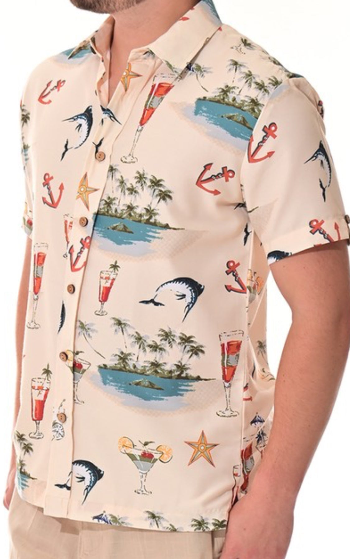 Men's short sleeve shirt print
