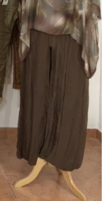Silk Brown Italian Collection Pants