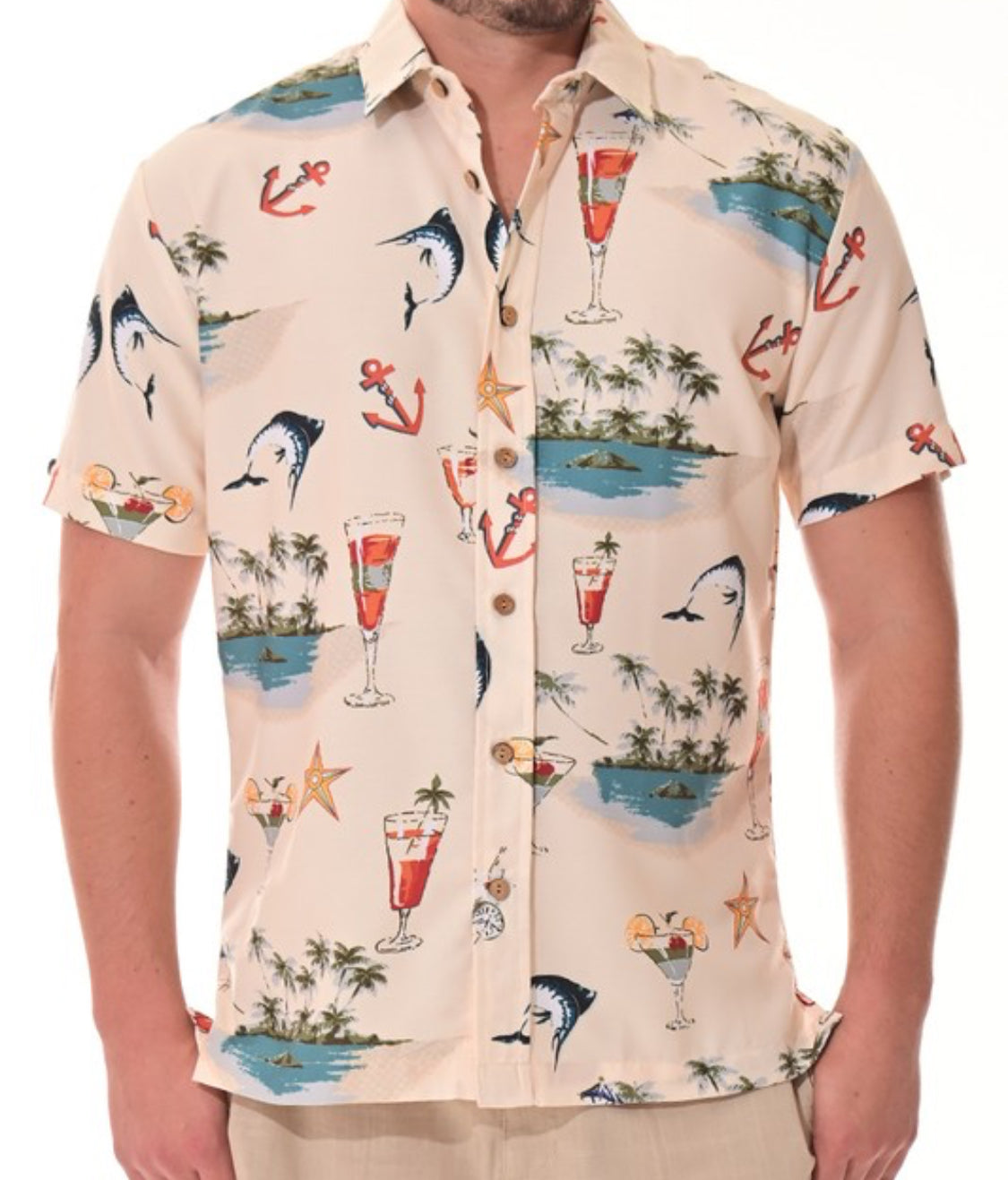 Men's short sleeve shirt print