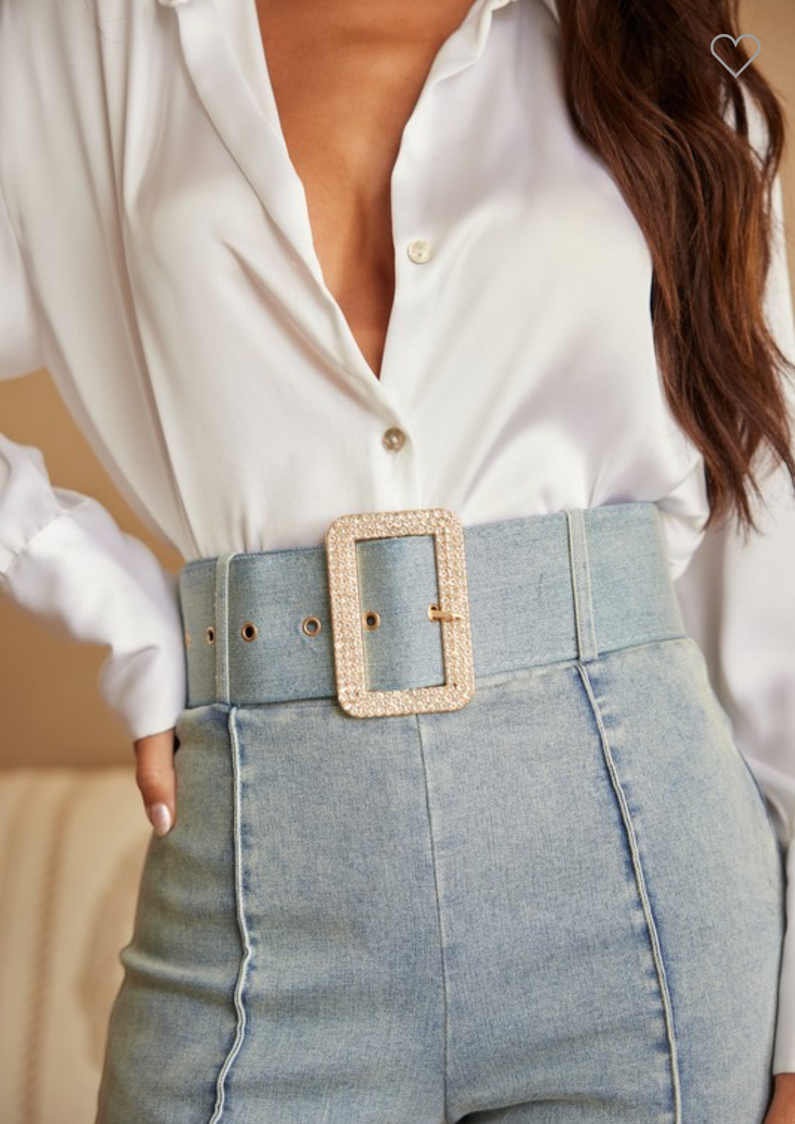Denim with belt