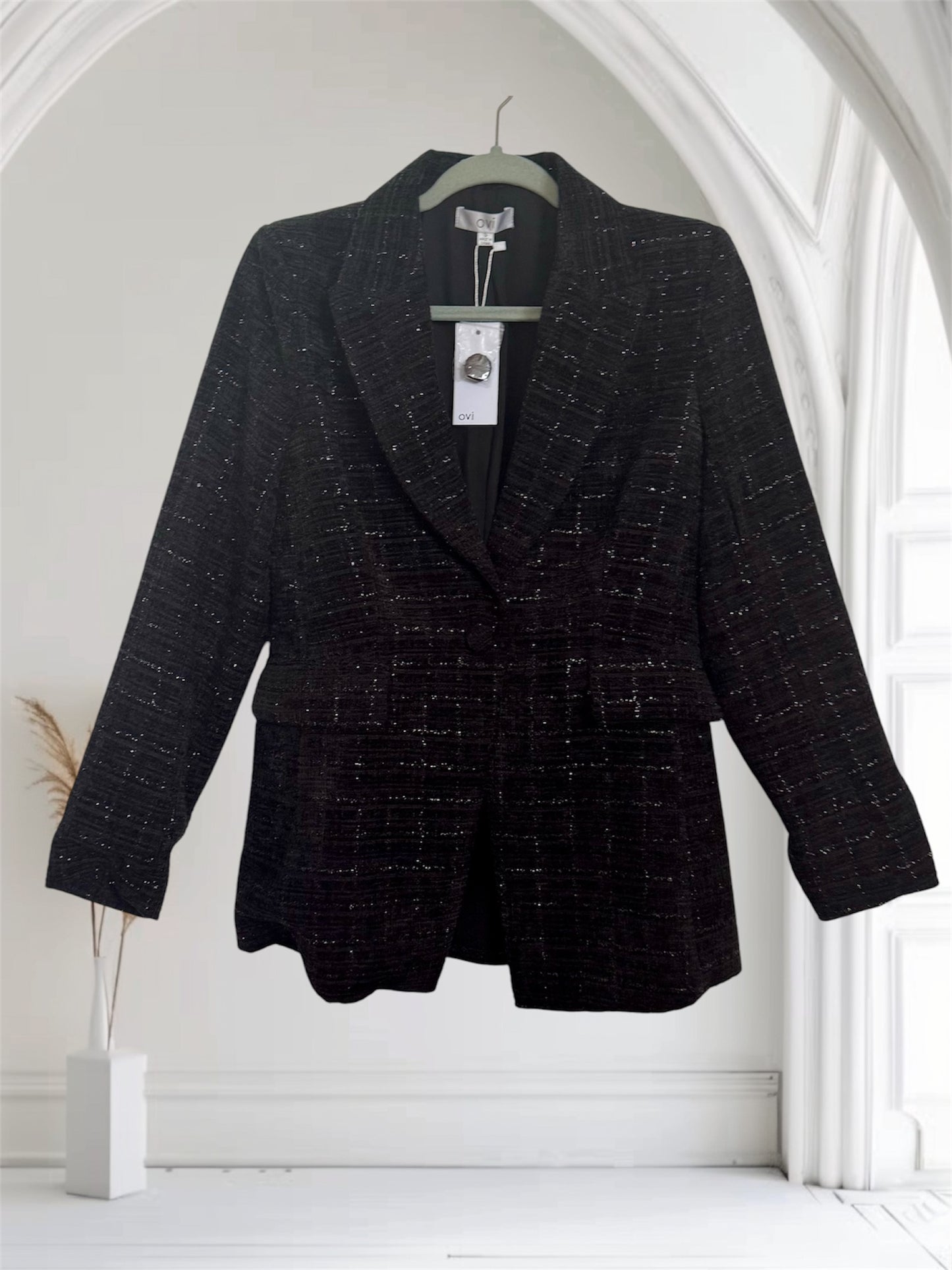 Black Blazer With Shining Details