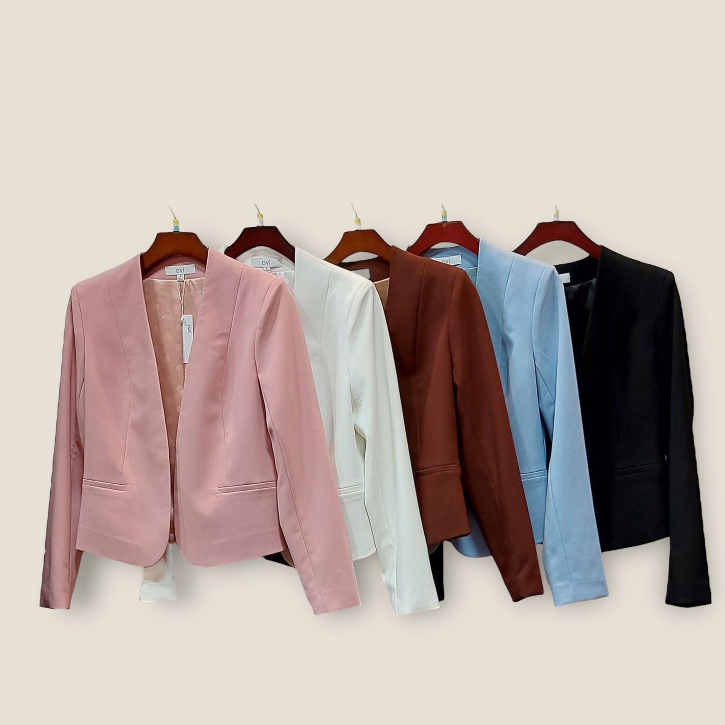 Solid Blazer Pink Ovi
