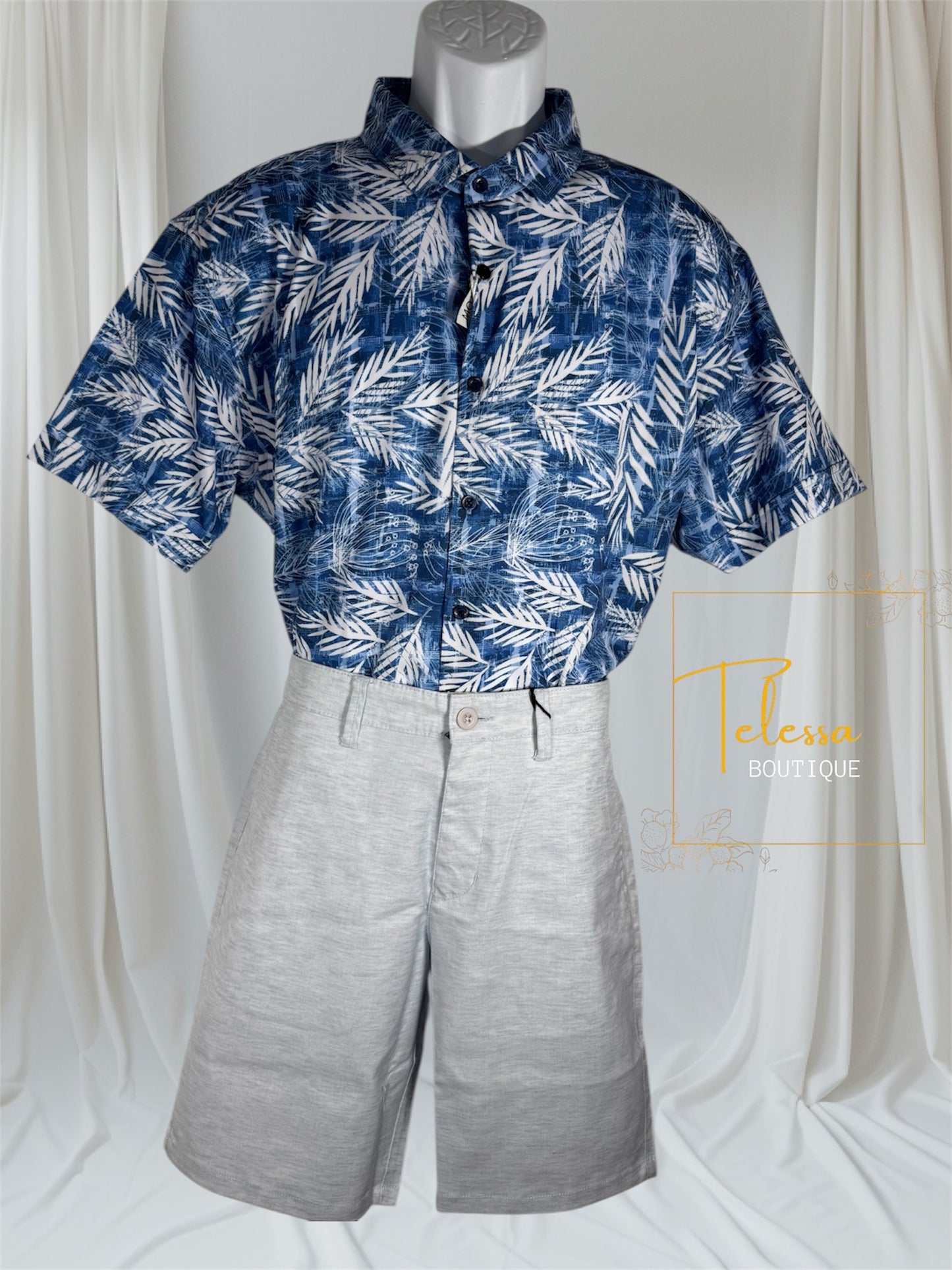 Blue Leaf Men's Shirt