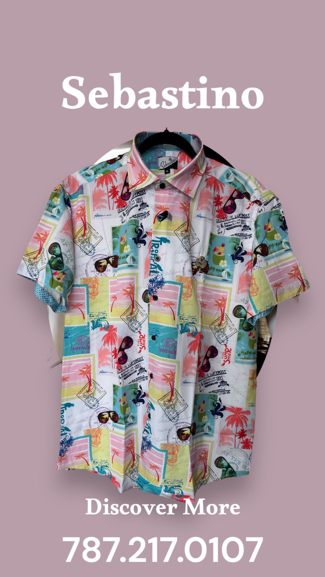 Sebastino Puertorican Symbols Men's Shirt Passport