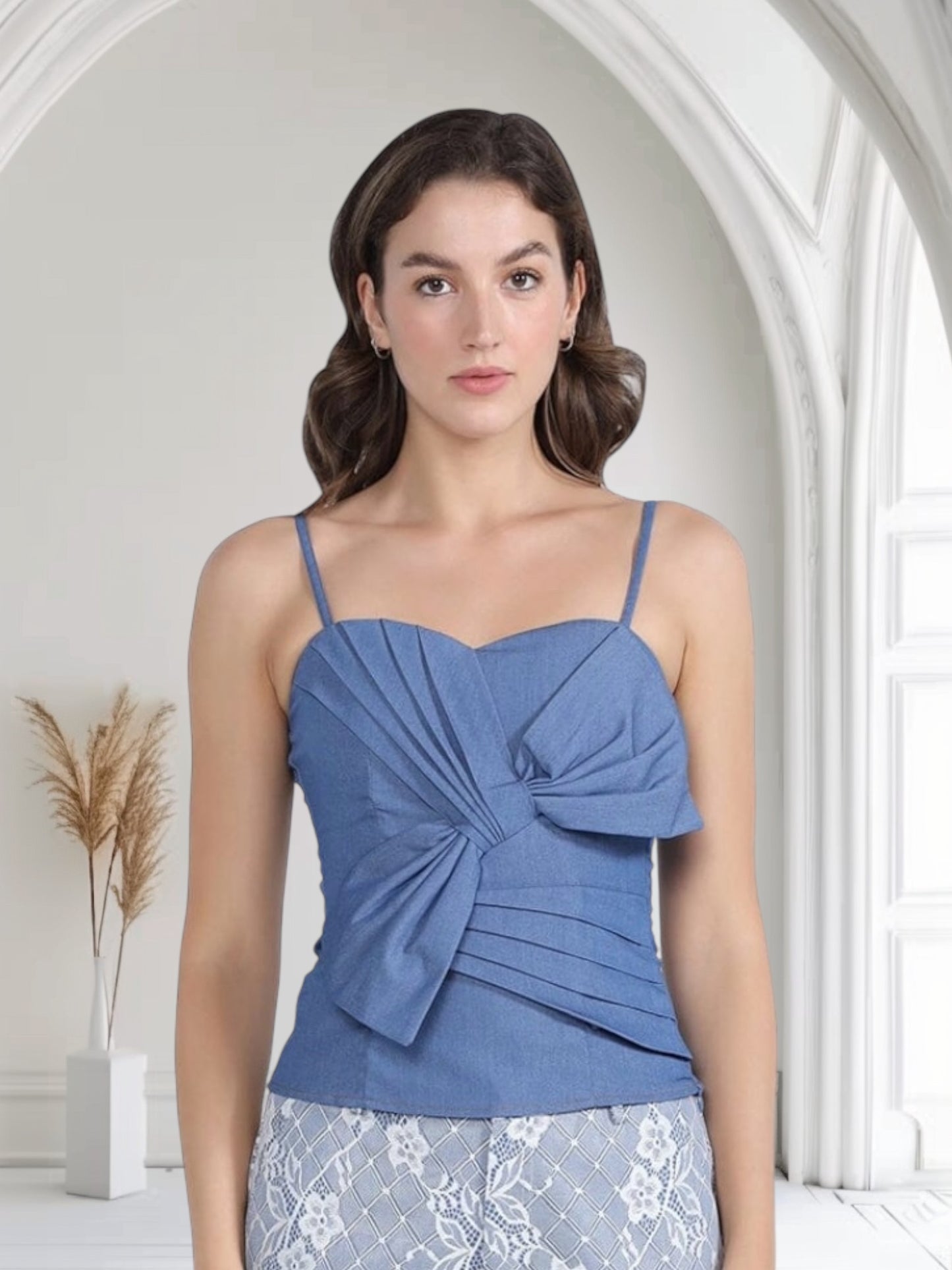 Spaghetti Straps Gracia Denim Top