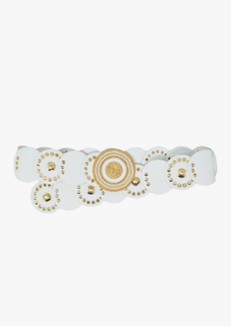 Gold White Medal Belt
