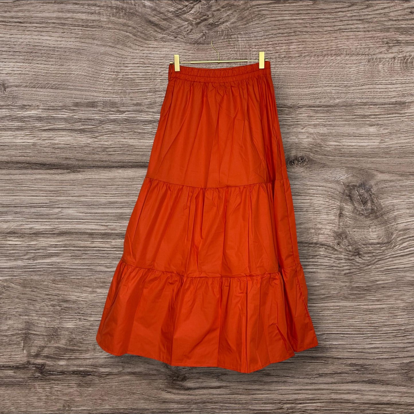 Ruffle Top & Maxi Skirt Set Orange