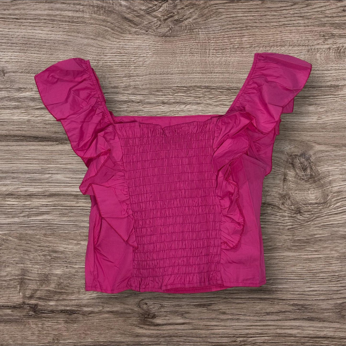 Maxi Ruffle Skirt and Top Fushia Set