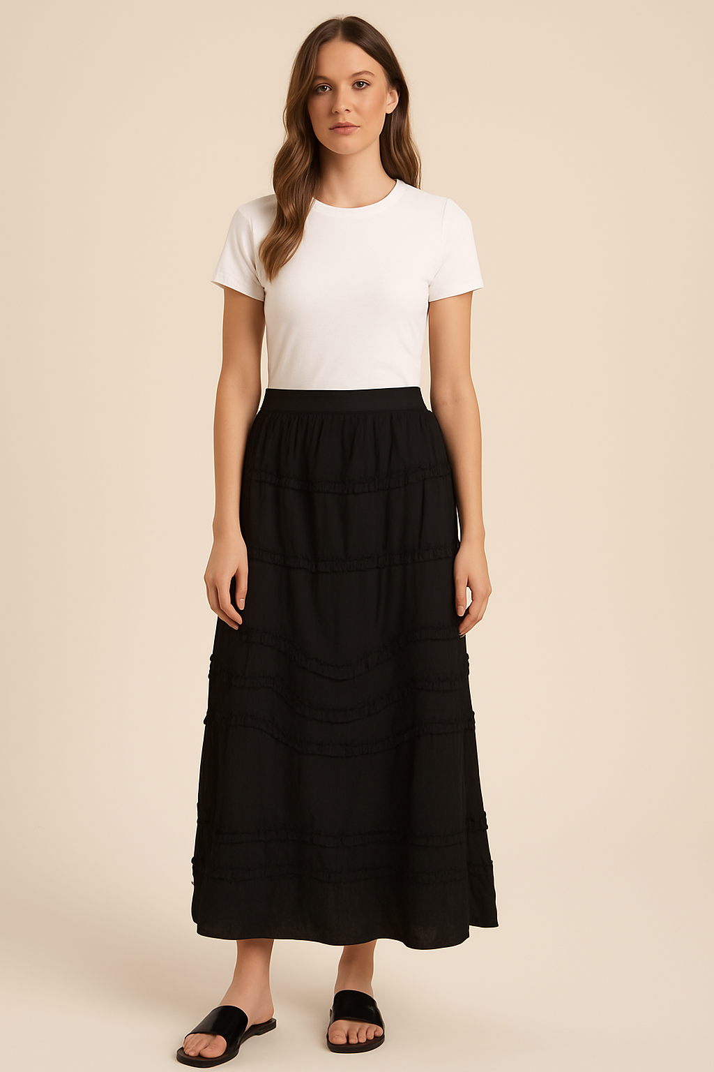 Black Cotton Skirt