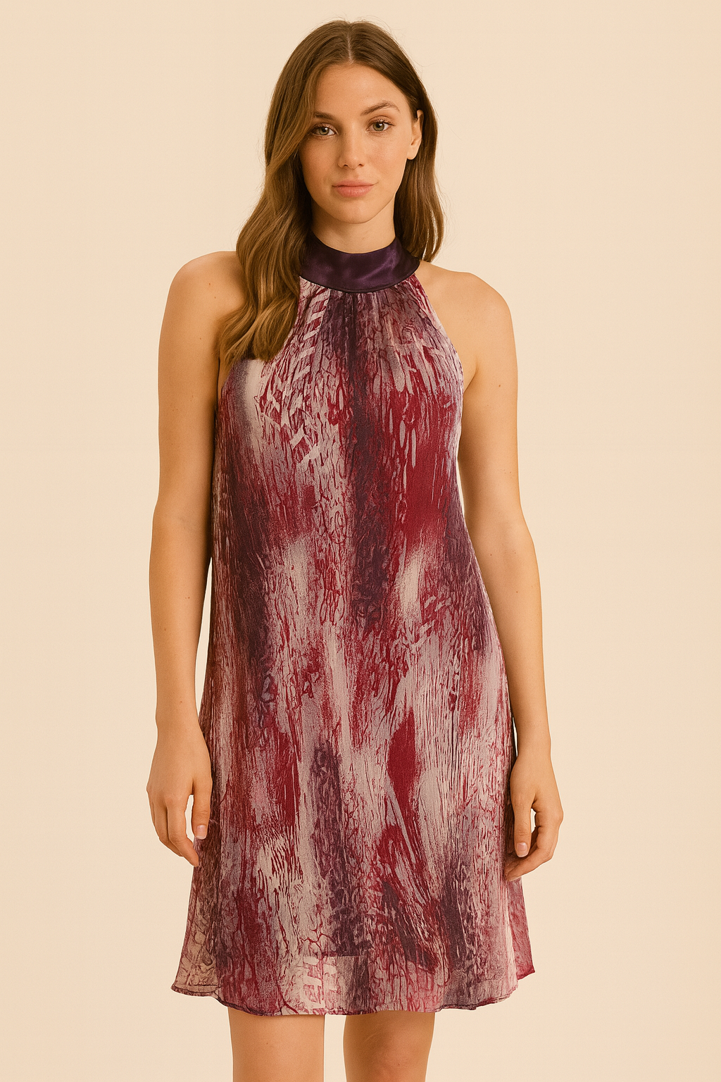 Halter Dress Burgundy