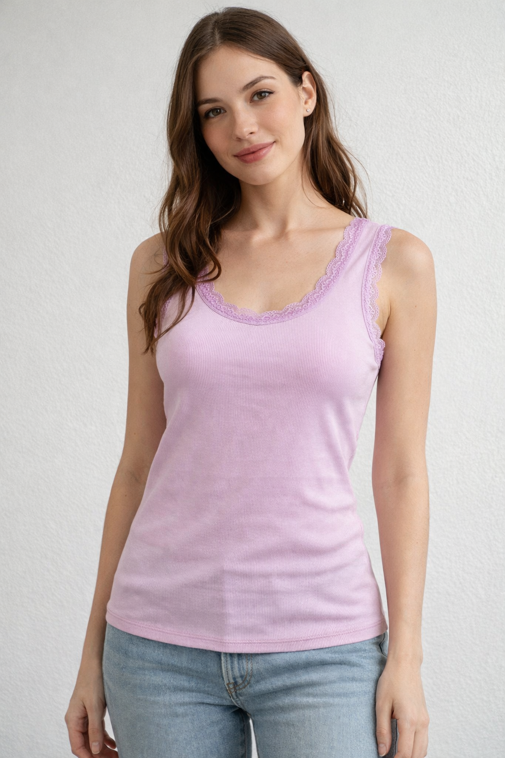 Italian Tank Top Pink -One Size
