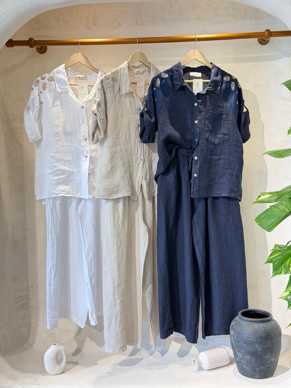 White Set with Blouse and Pant