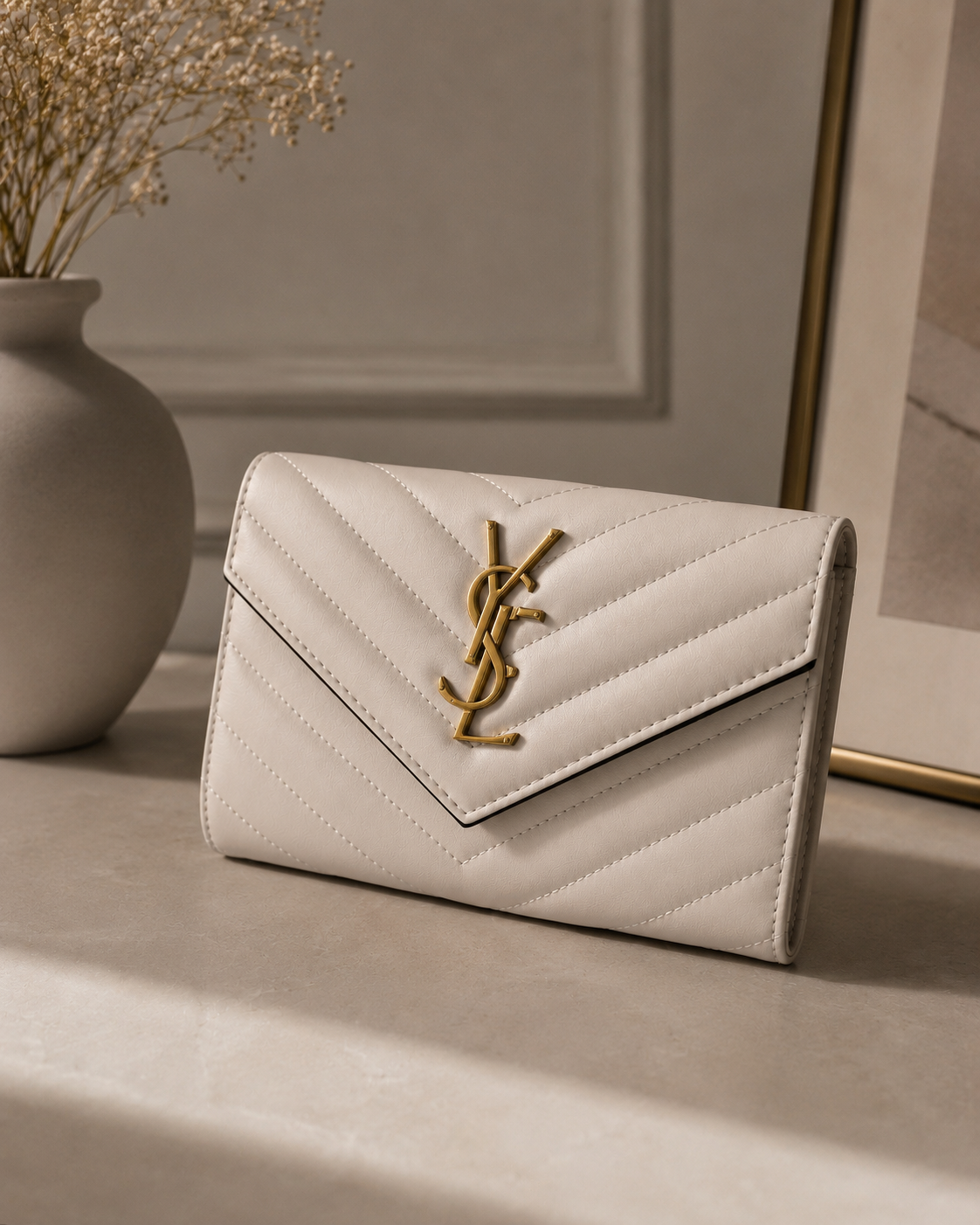Ivory Matte Inspired Designer Handclutch
