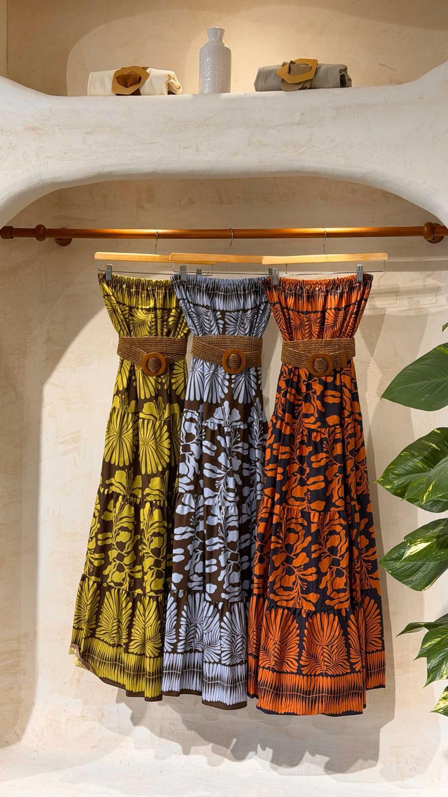Blue and Brown Italian Dress