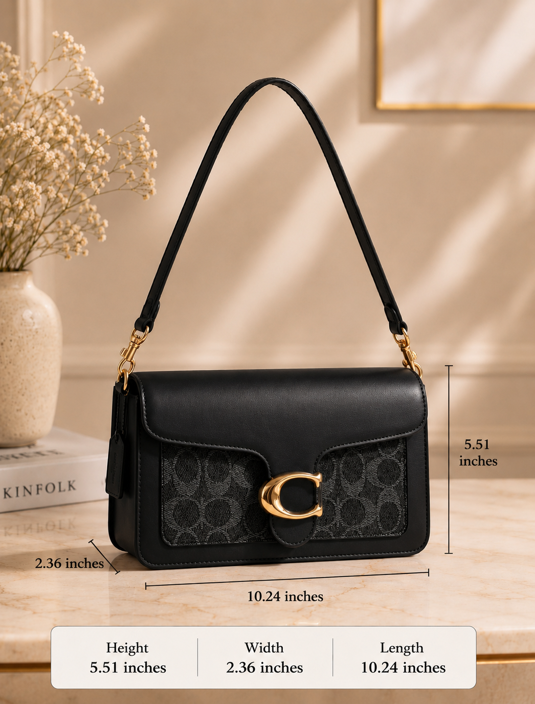 Black Monogram Shoulder Bag