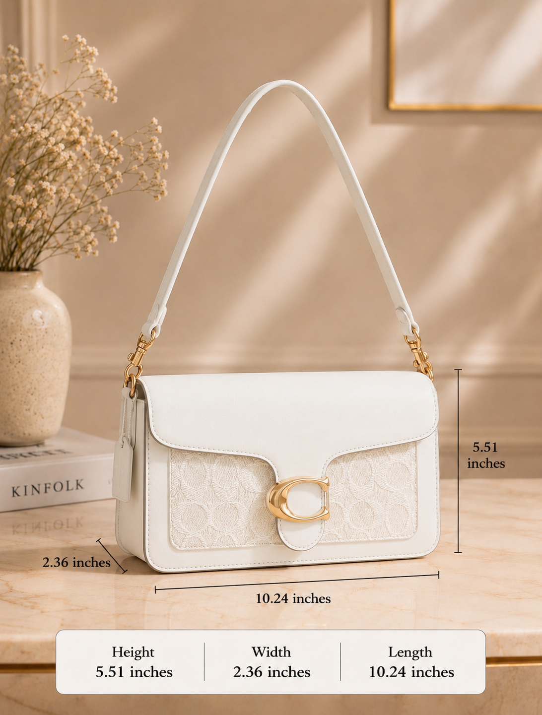 White Monogram Shoulder Bag