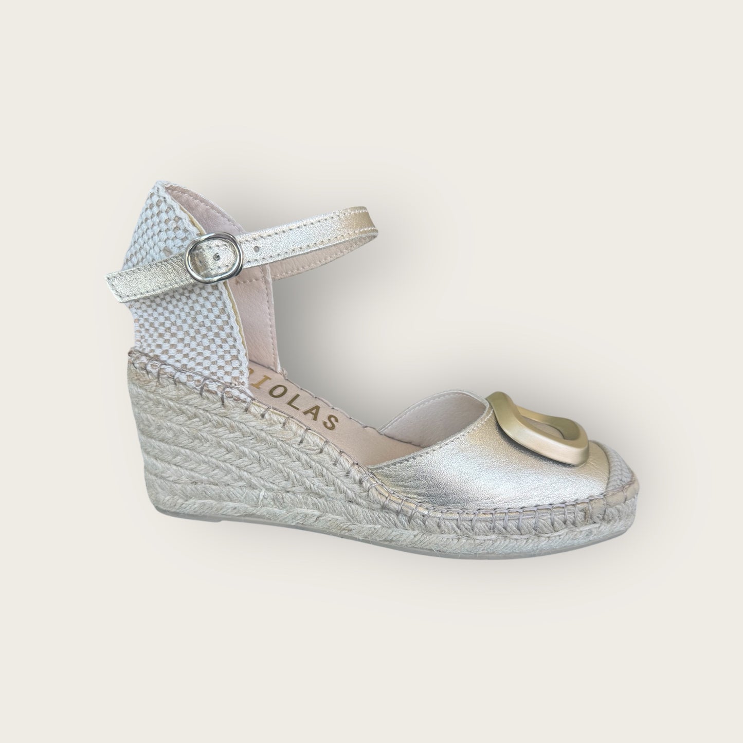 Espadrille Gold leather Fabiolas