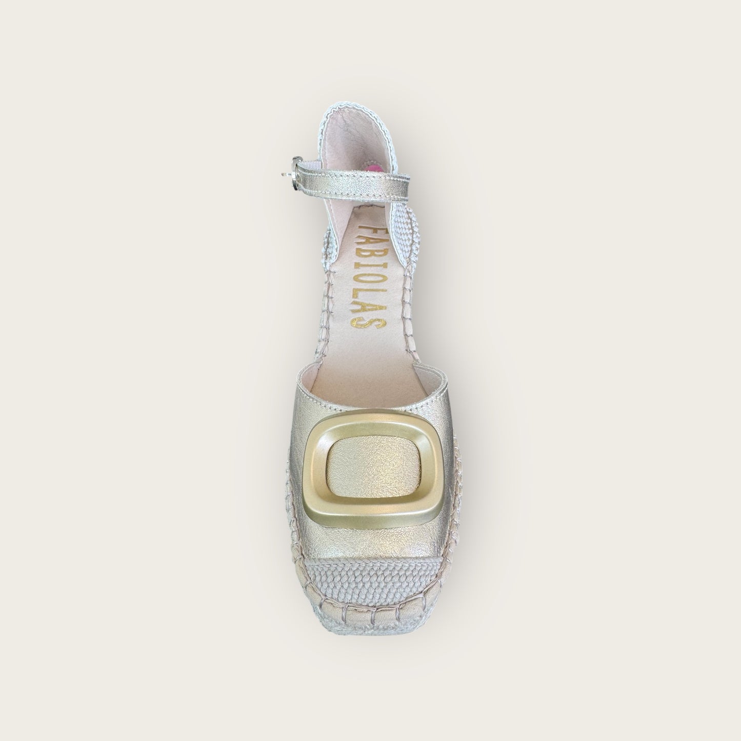 Espadrille Gold leather Fabiolas