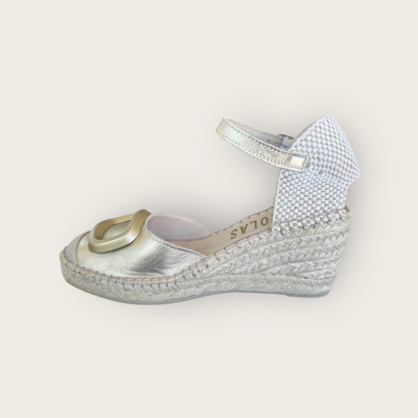 Espadrille Gold leather Fabiolas