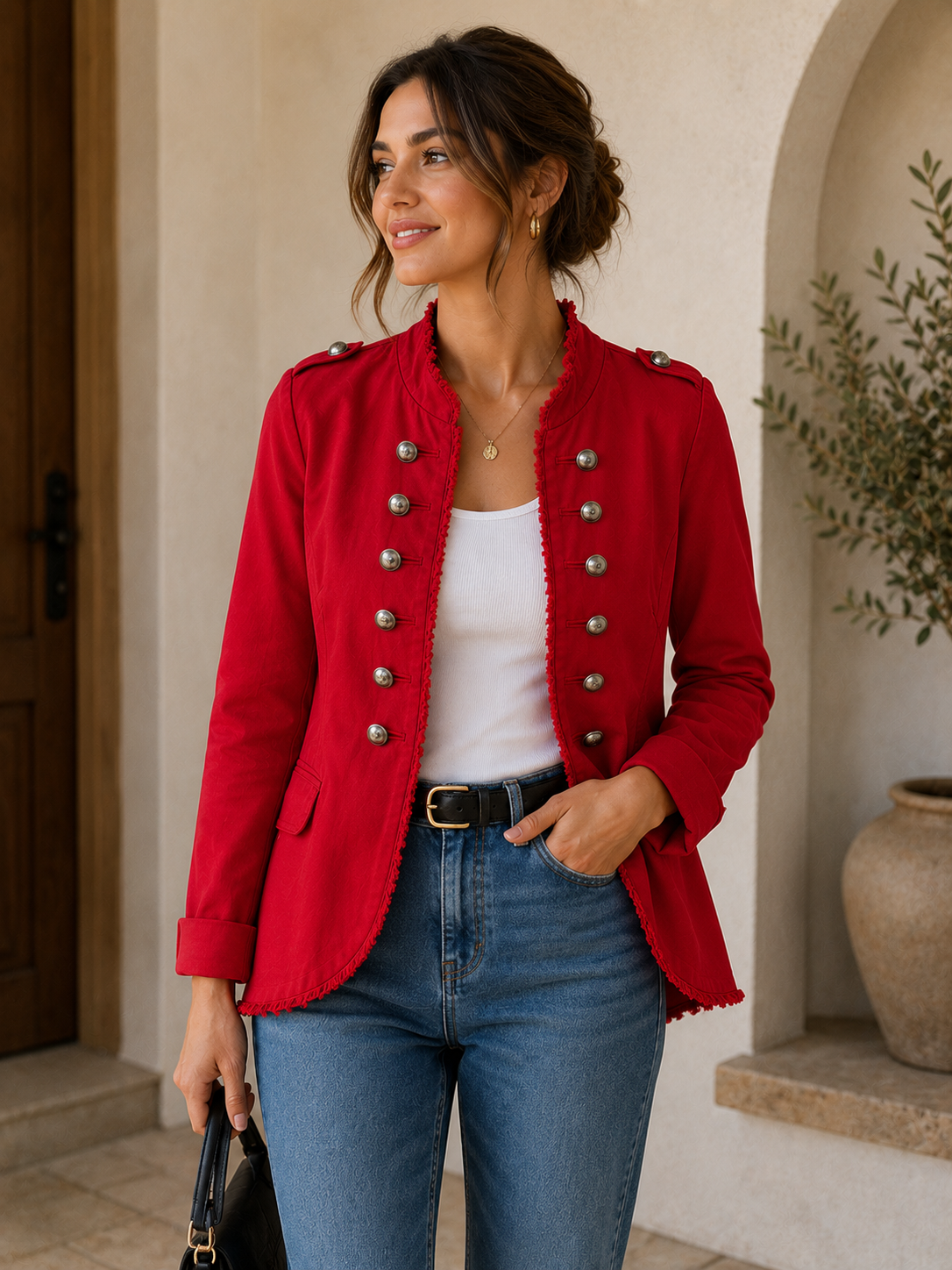 Italian Red Chic Jacket