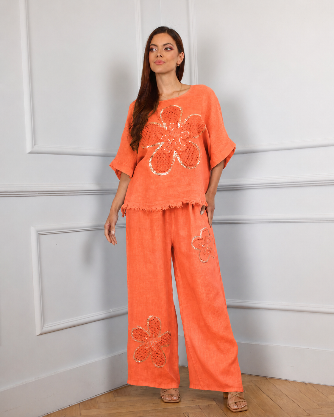 Coral Blossom italian line set