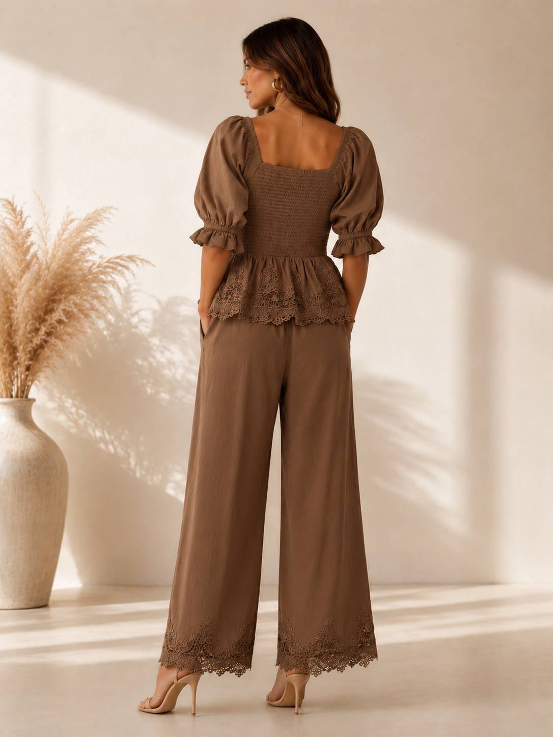 Coffee Grace Linen Set