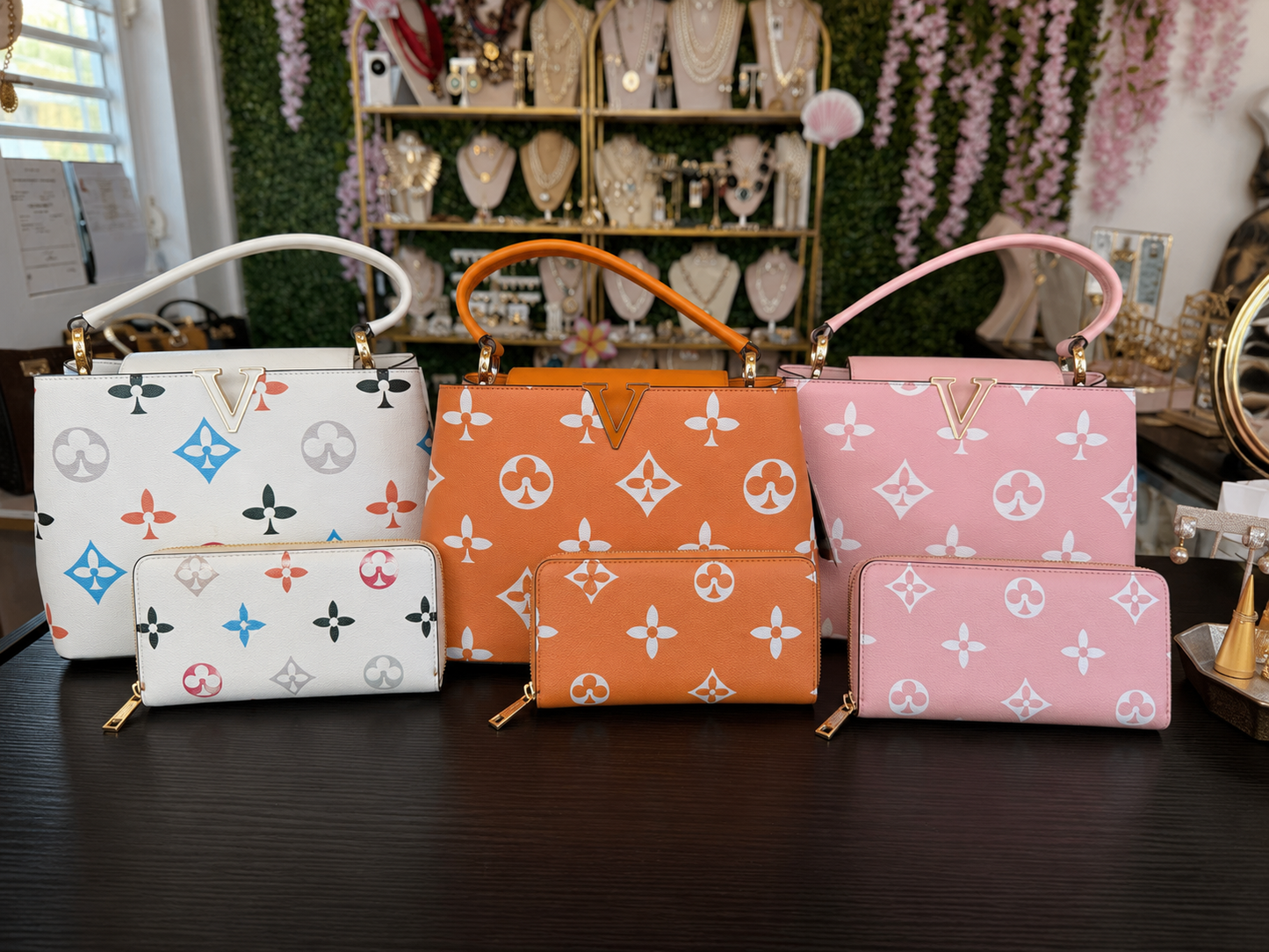 Monogram V Handbag & Wallet Set Multi