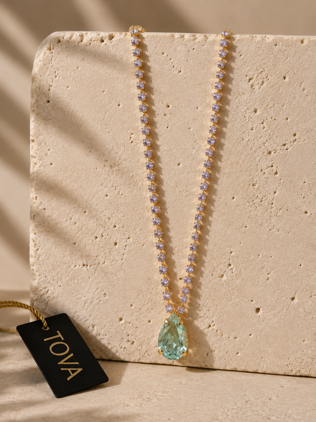 Mermaid Signature Teardrop Necklace
