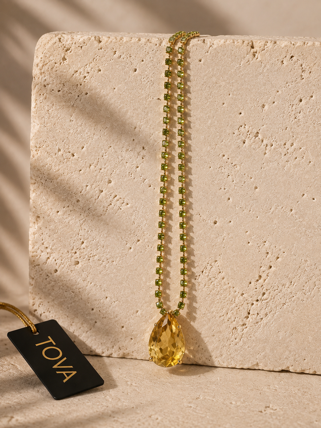 Golden Yellow Signature Teardrop Necklace