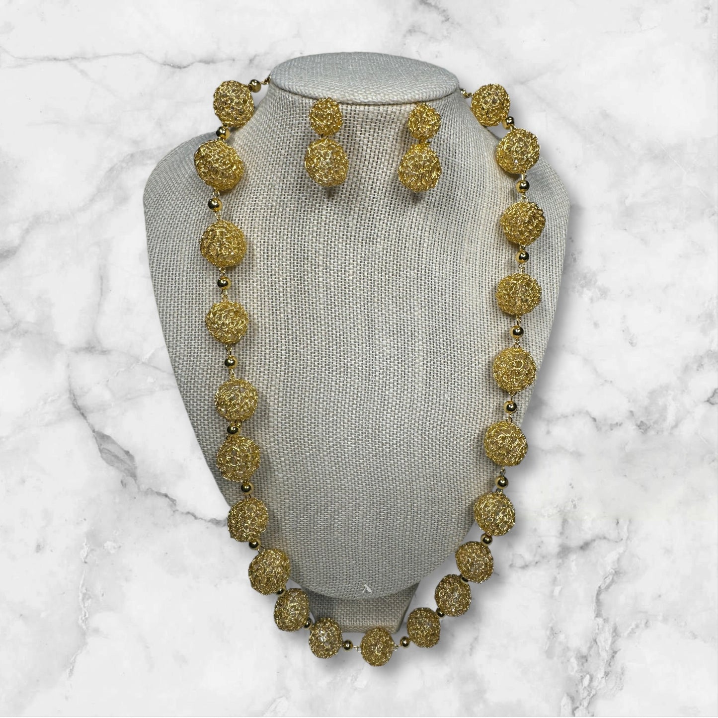 Lavish Long Necklace in Gold Plated