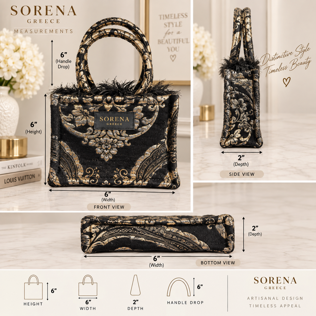 Sorena Xrysalida Mini Greece Tote Bag