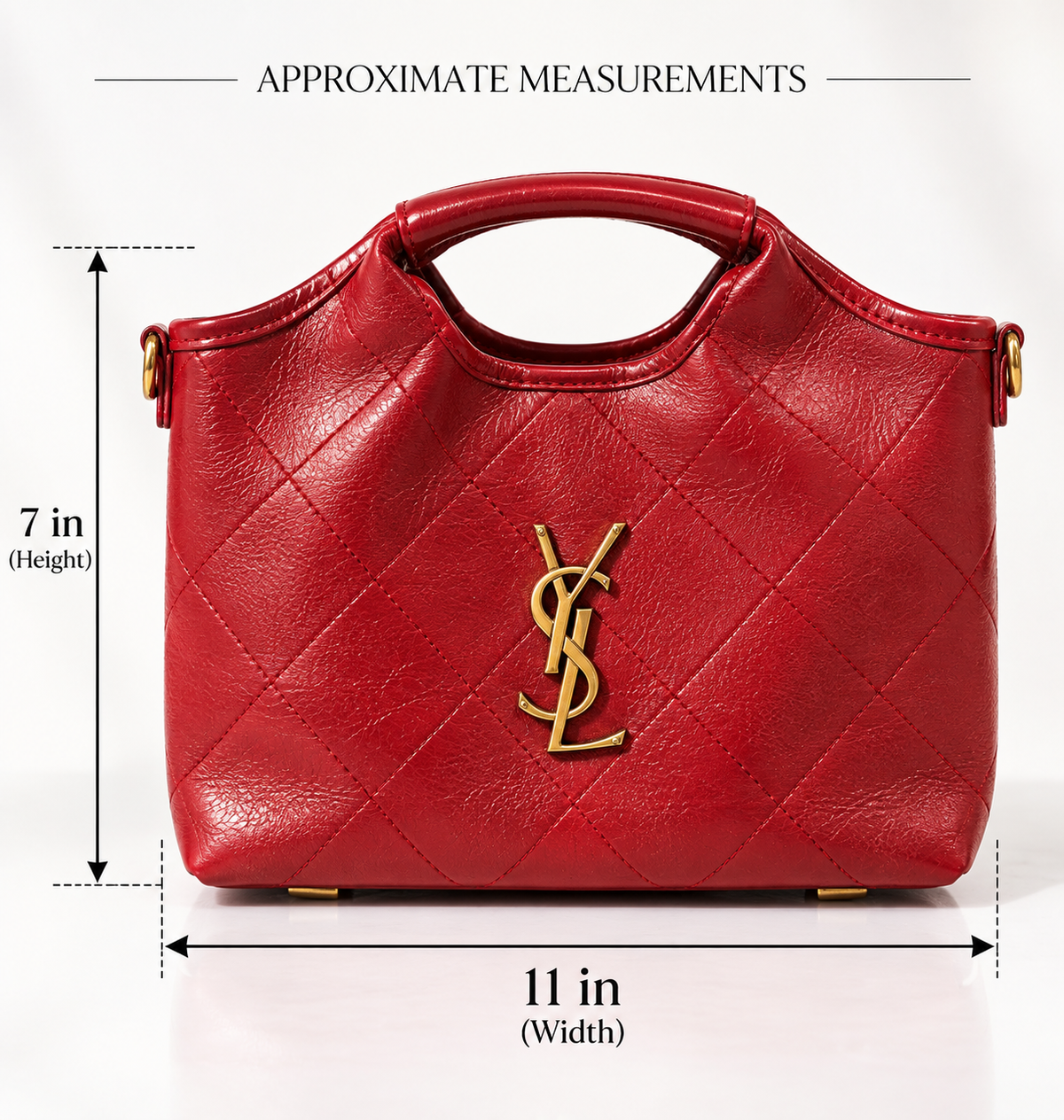 Designer-Inspired Quilted Top Bag Red