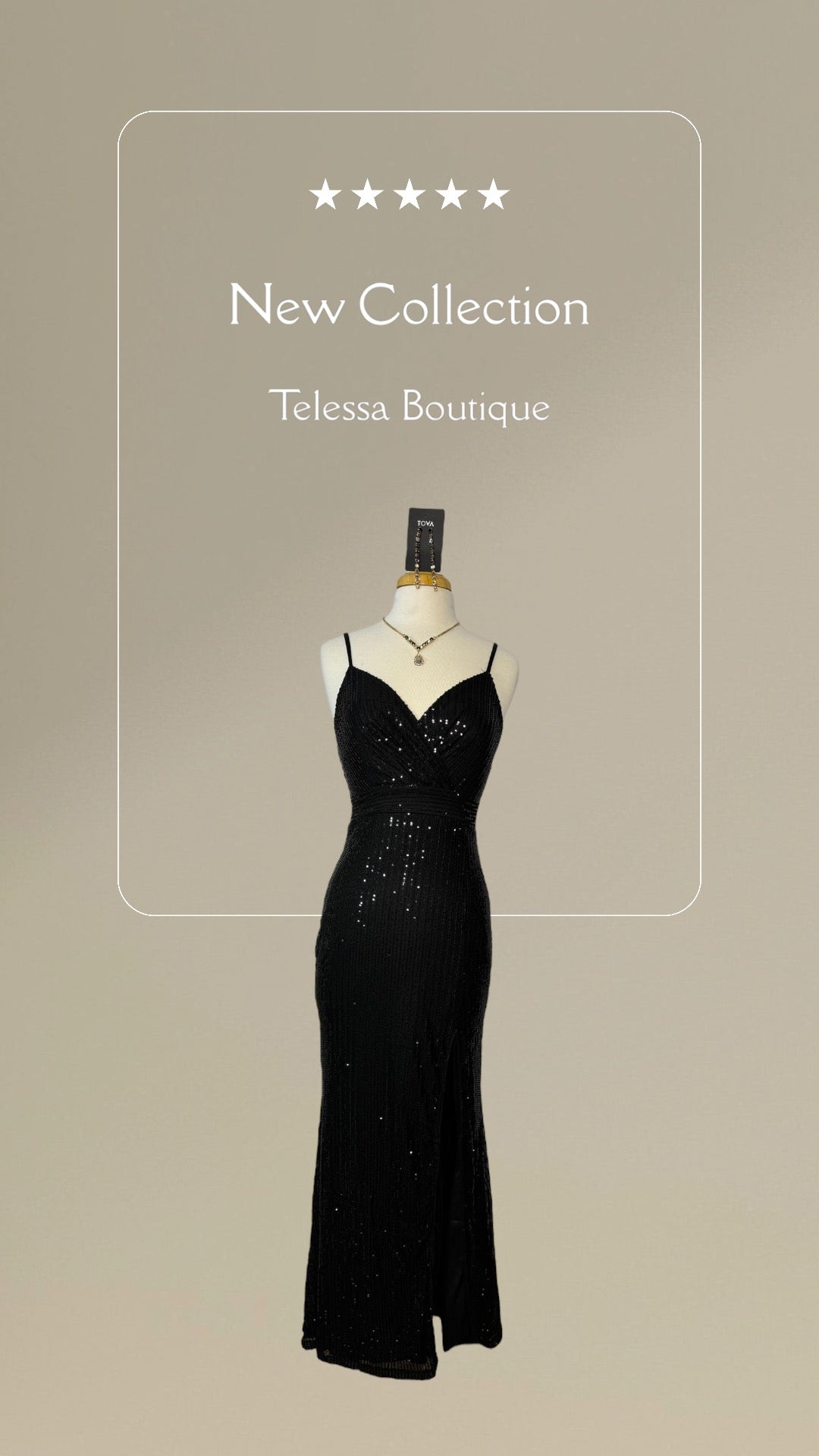 Black Sequin Dress