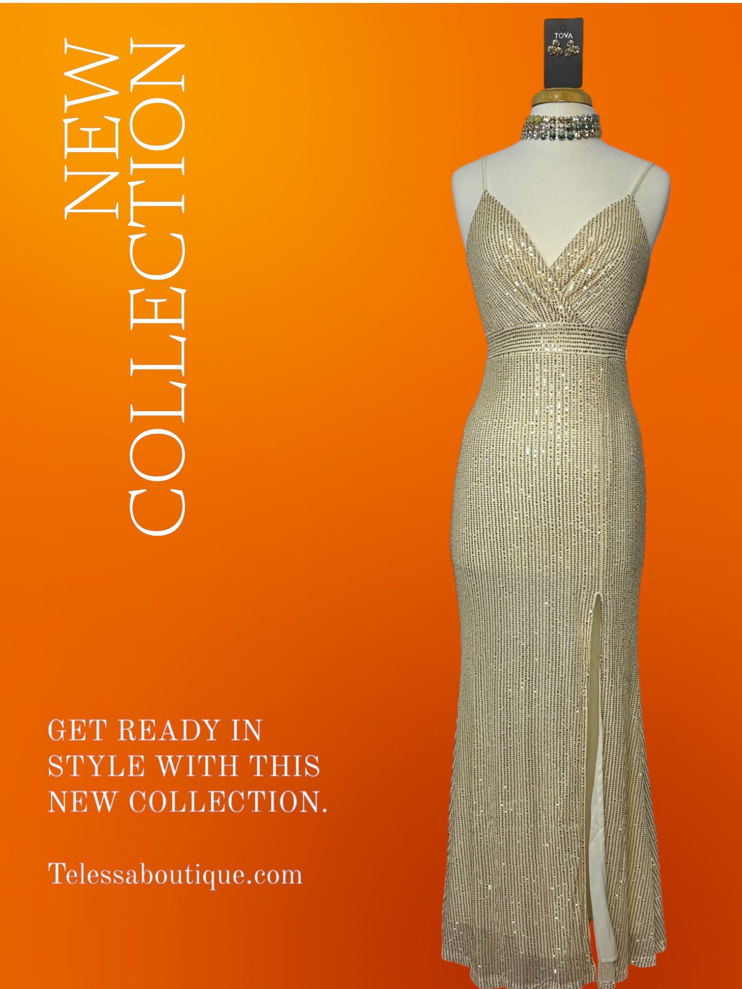 Gold Sequin Dress