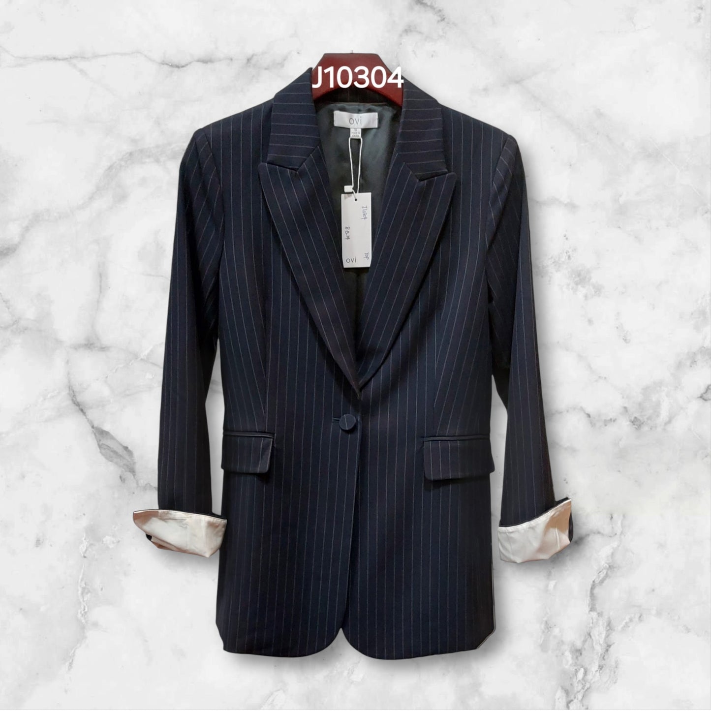 Blazer blue with white stripes