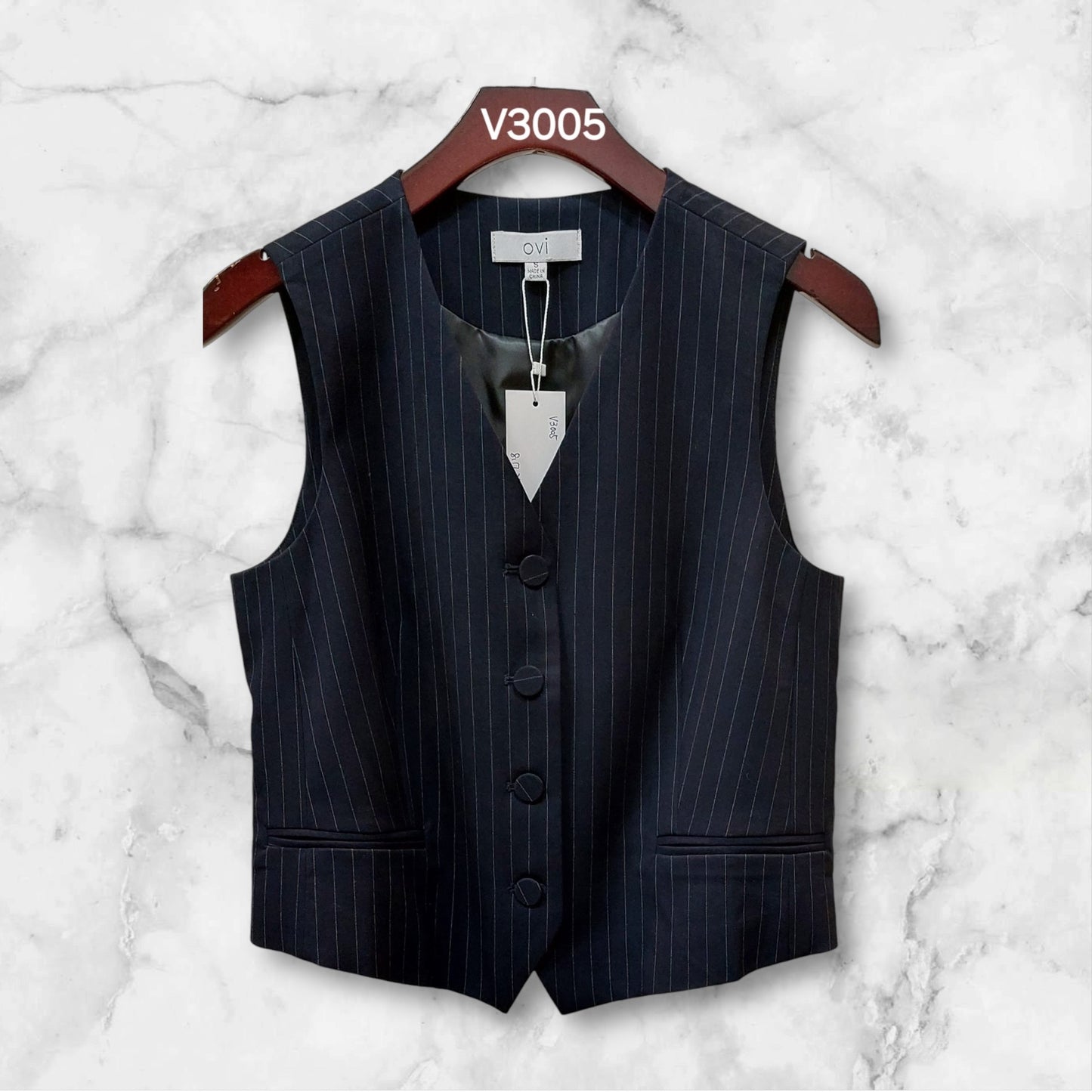 Vest Blue with stripes