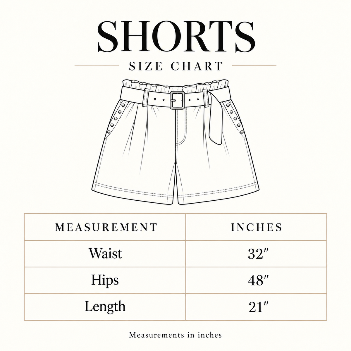 Green Italian Studded Belted Shorts