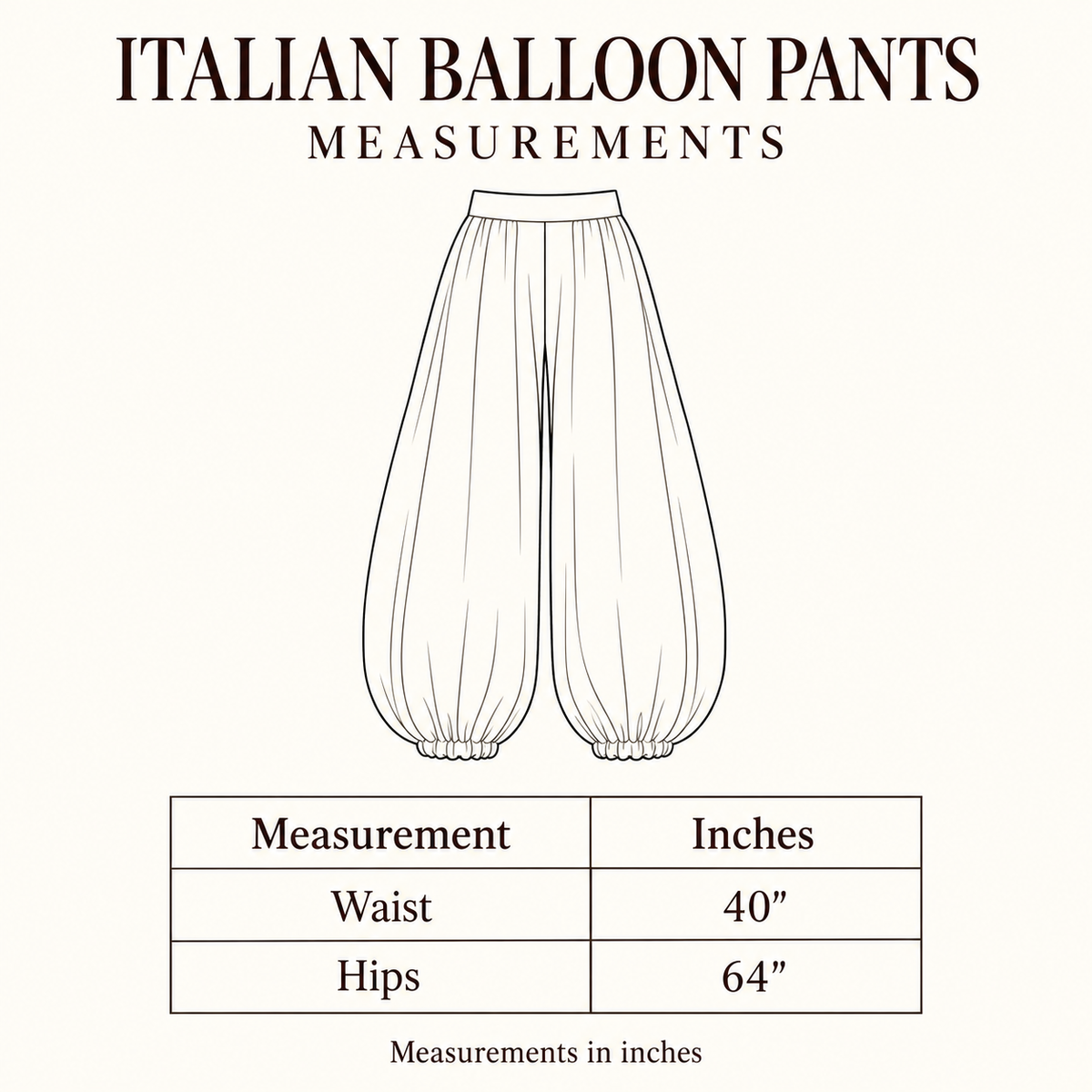 Italian Chocolate Balloon Pants