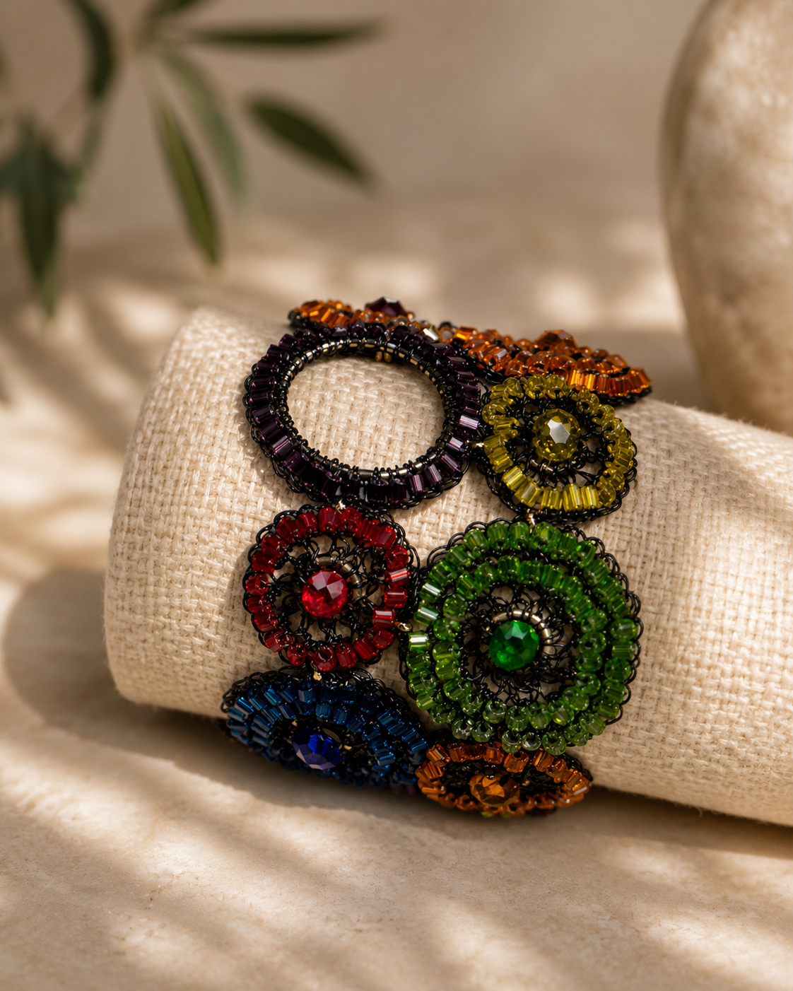 Lavish Necklace Multi Colored Stones
