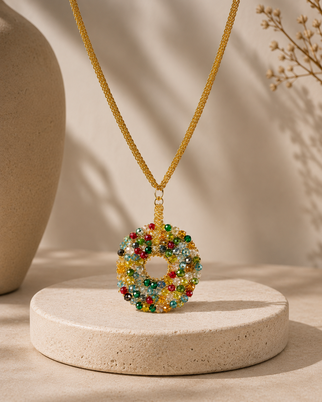 Lavish Necklace With Natural Stones