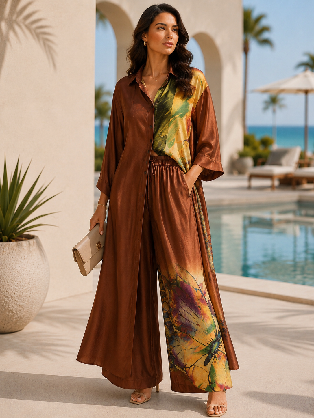 Autumn Butterfly Tunic Set